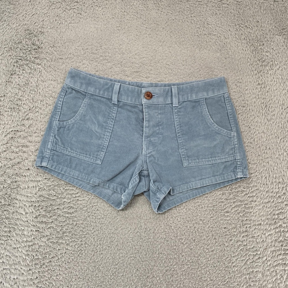 Birdwell Beach Britches Shorts Womens 00 Blue Corduroy Lined 4 Inch Beach USA